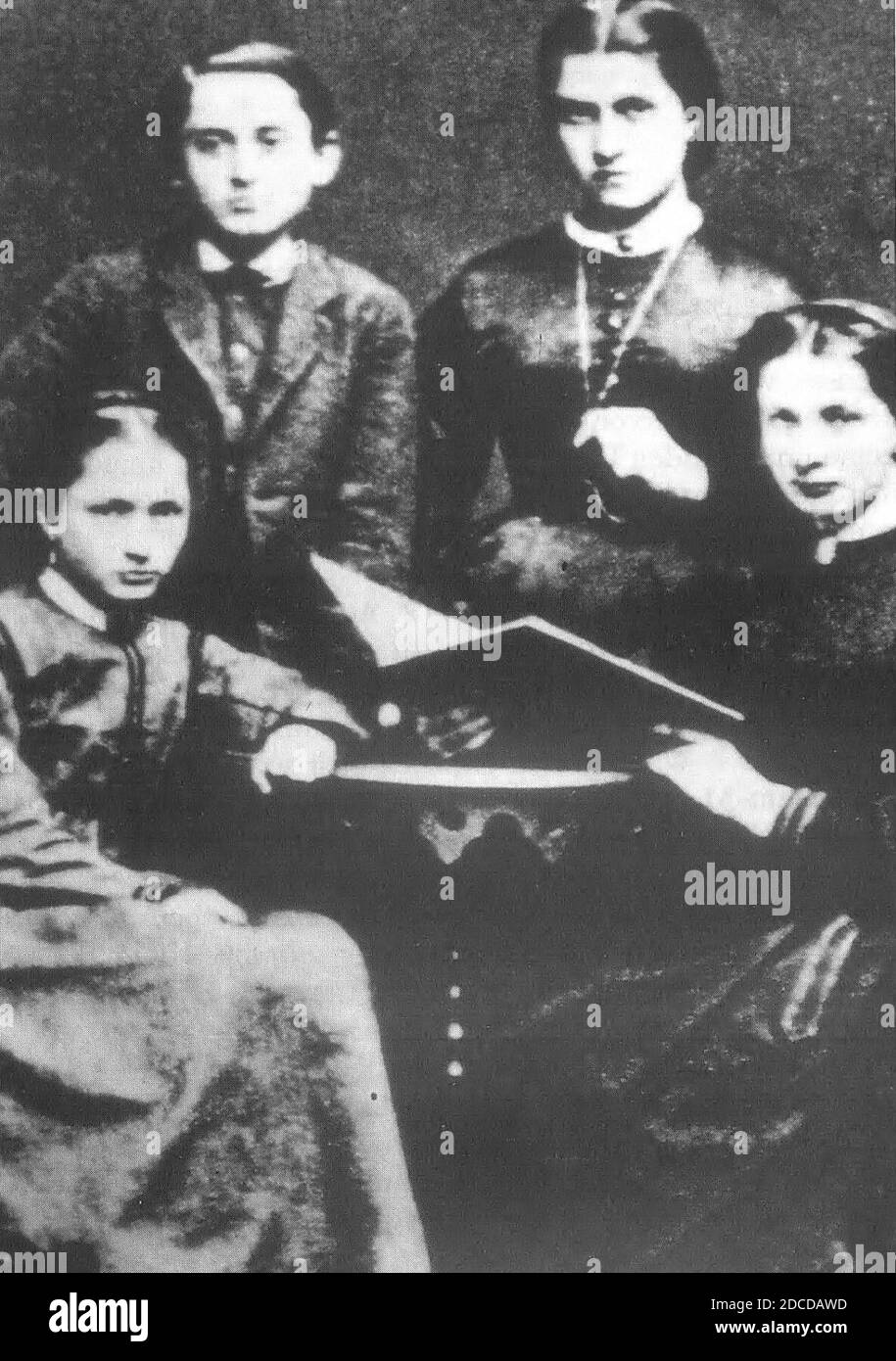 Kinder von Friedrich Wilhelm Raiffeisen. Stockfoto