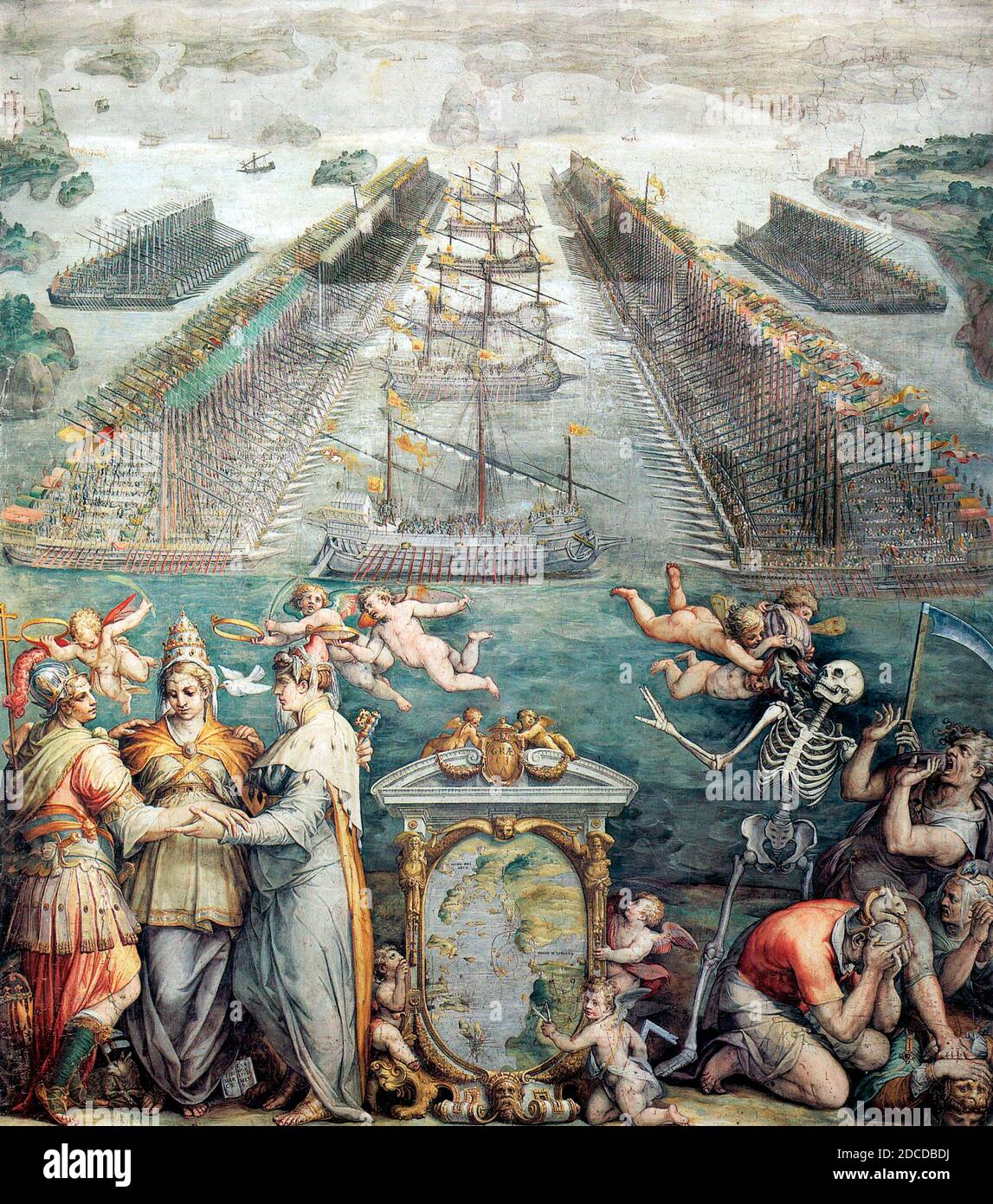 Schlacht von Lepanto 1571 Stockfoto