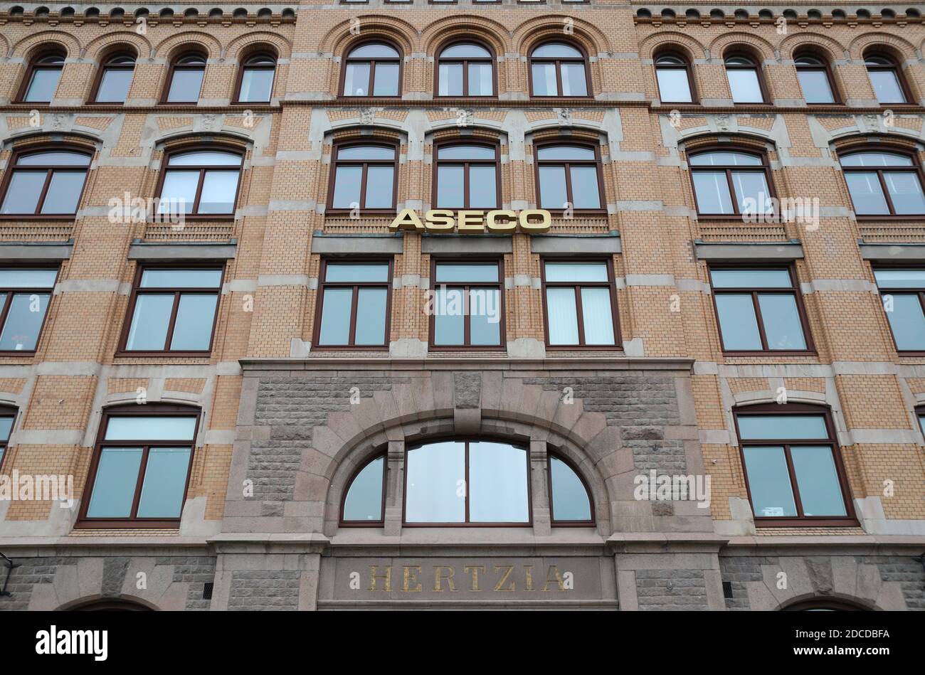 Art Nouveau Stil Hertziahuset in Göteborg, die jetzt verwendet wird Als Büro von ASECO Stockfoto