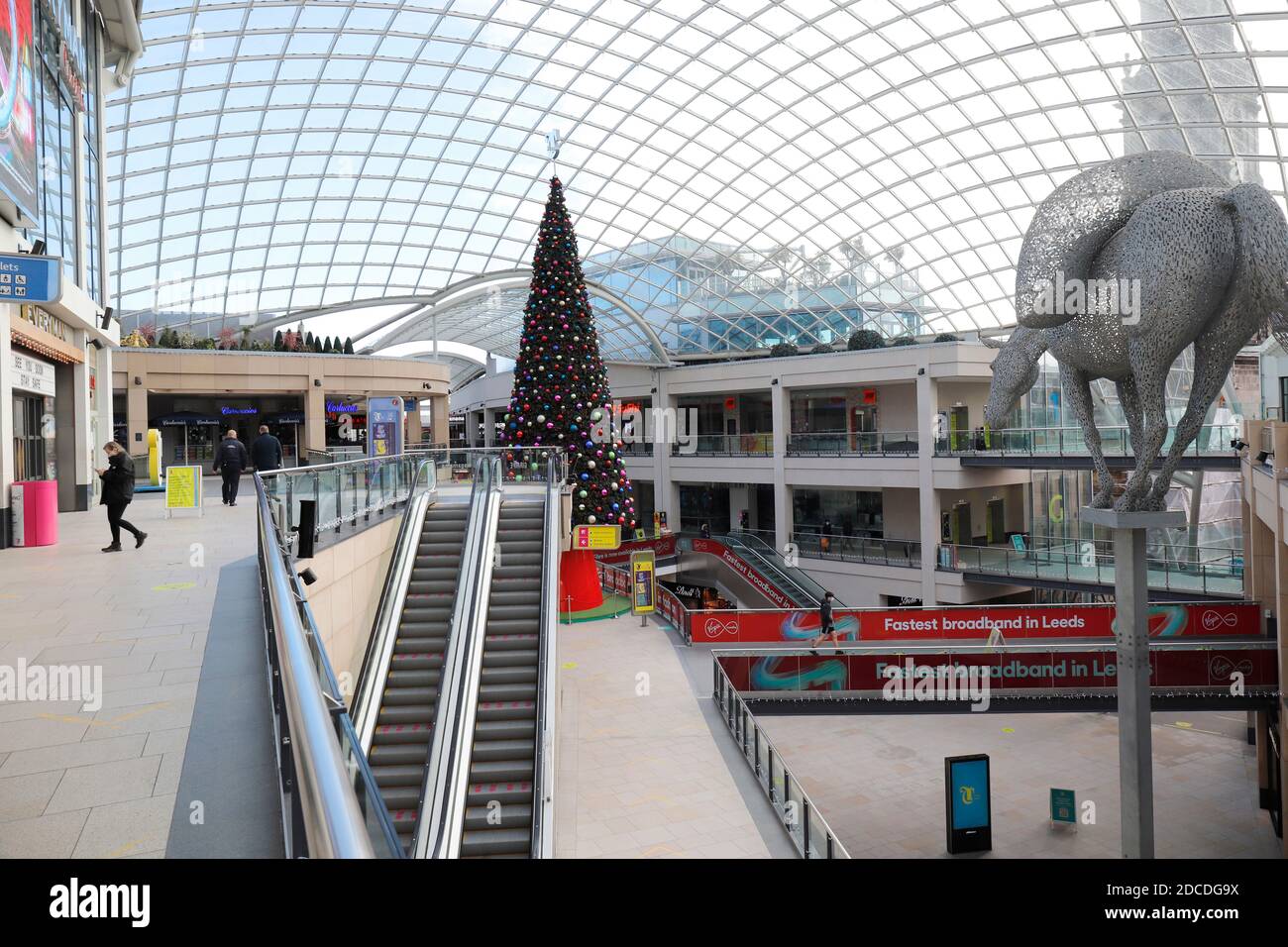 Covid Secure Trinity Shopping Centre in Leeds, Yorkshire Stockfoto