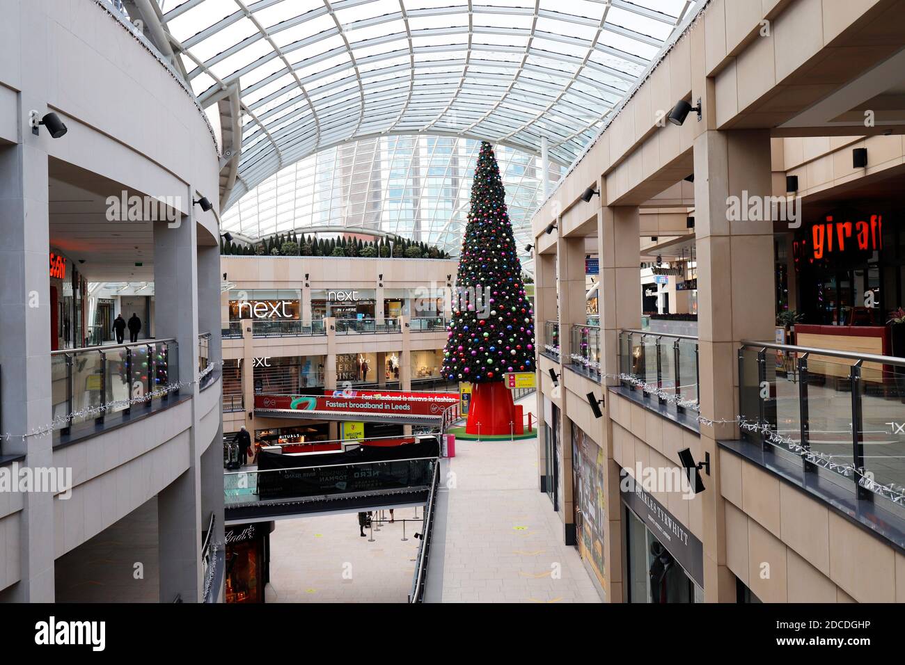 Covid Secure Trinity Shopping Centre in Leeds, Yorkshire Stockfoto