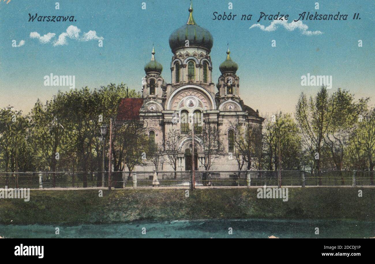 Katedra św. Marii Magdaleny w Warszawie przed 1916b. Stockfoto