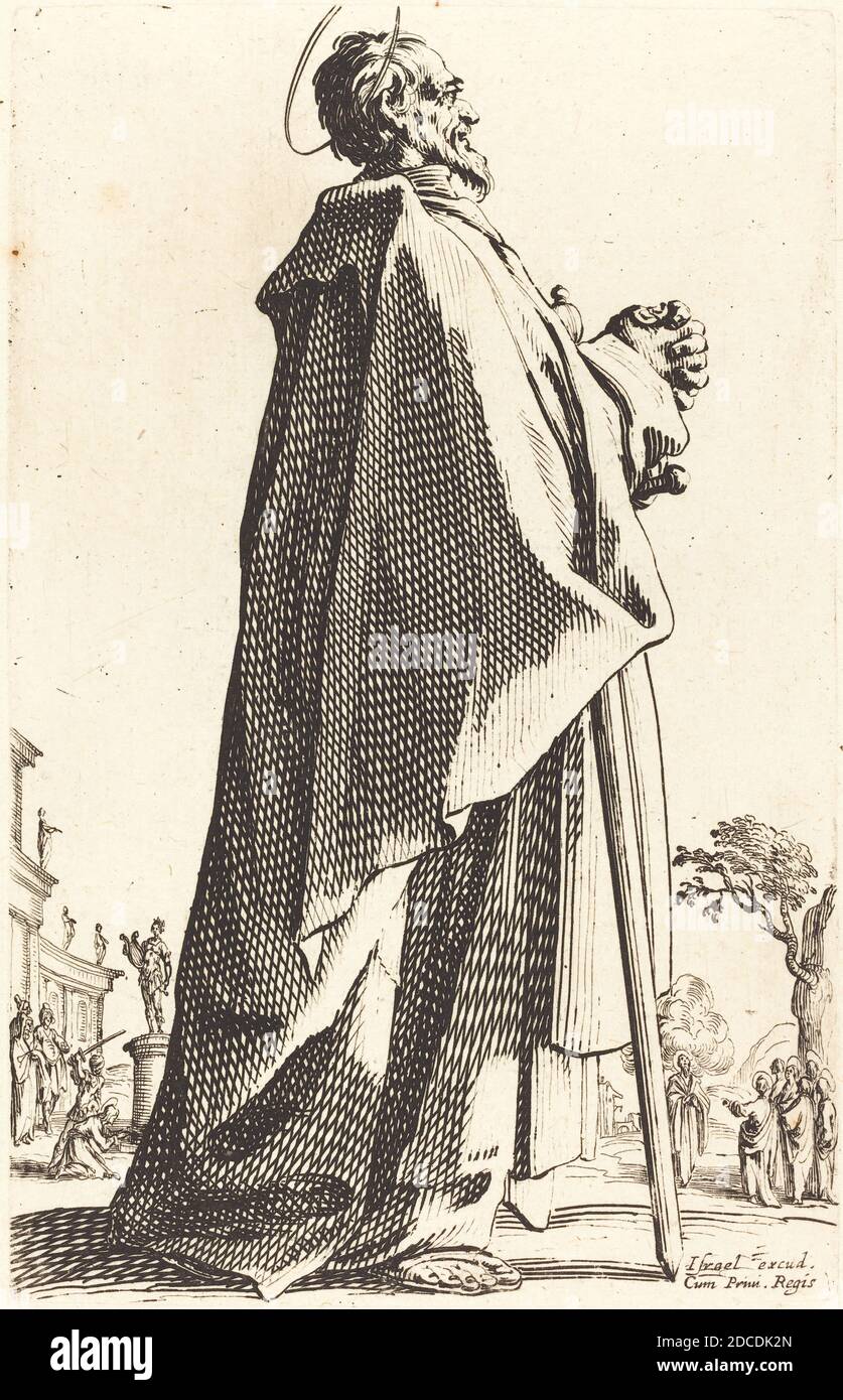 Jacques Callot, (Künstler), Französisch, 1592 - 1635, Matthäus, die großen Apostel, (Serie), veröffentlicht 1631, Radierung Stockfoto