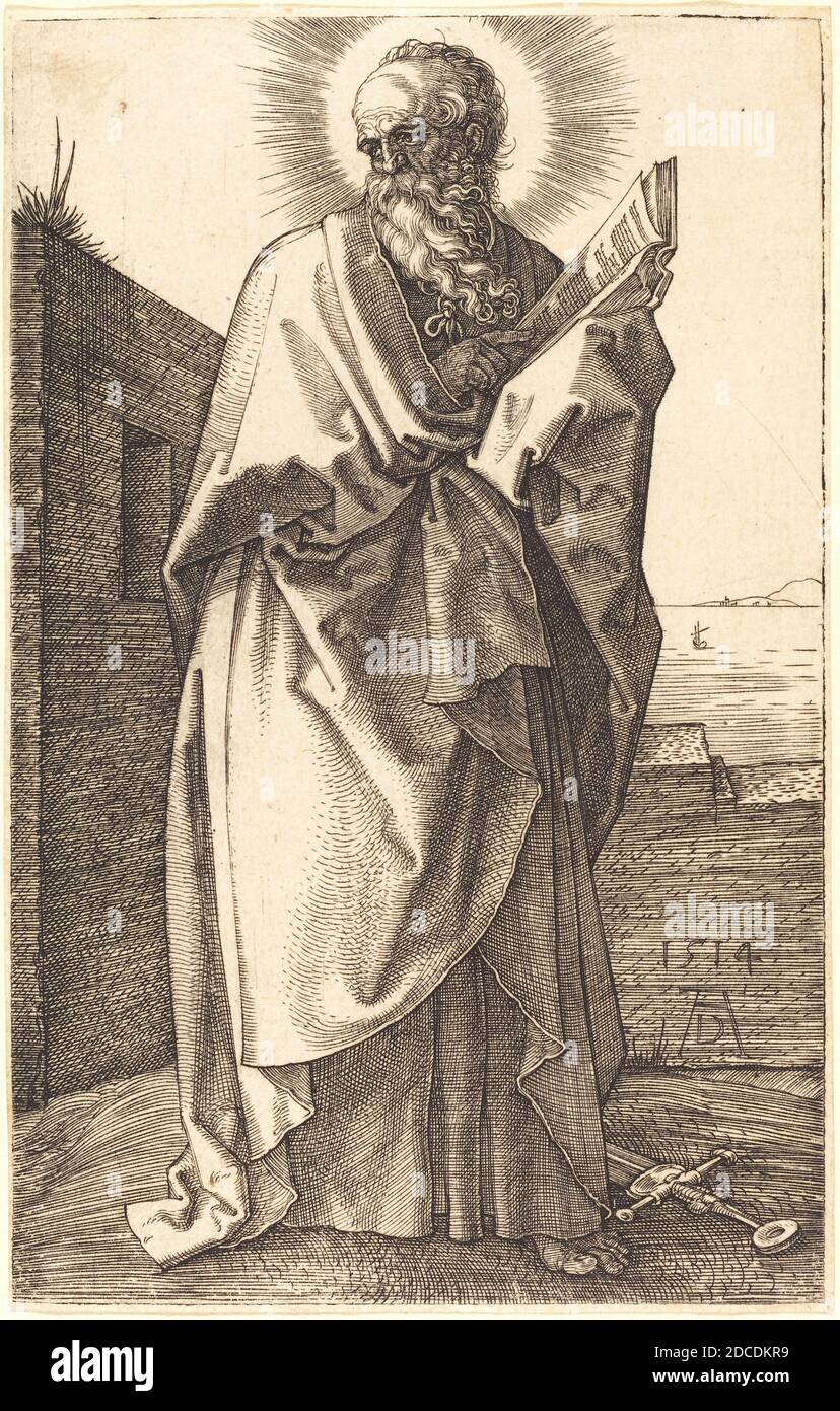 Albrecht Dürer, (Künstler), Deutsch, 1471 - 1528, St. Paul, 1514, Gravur Stockfoto