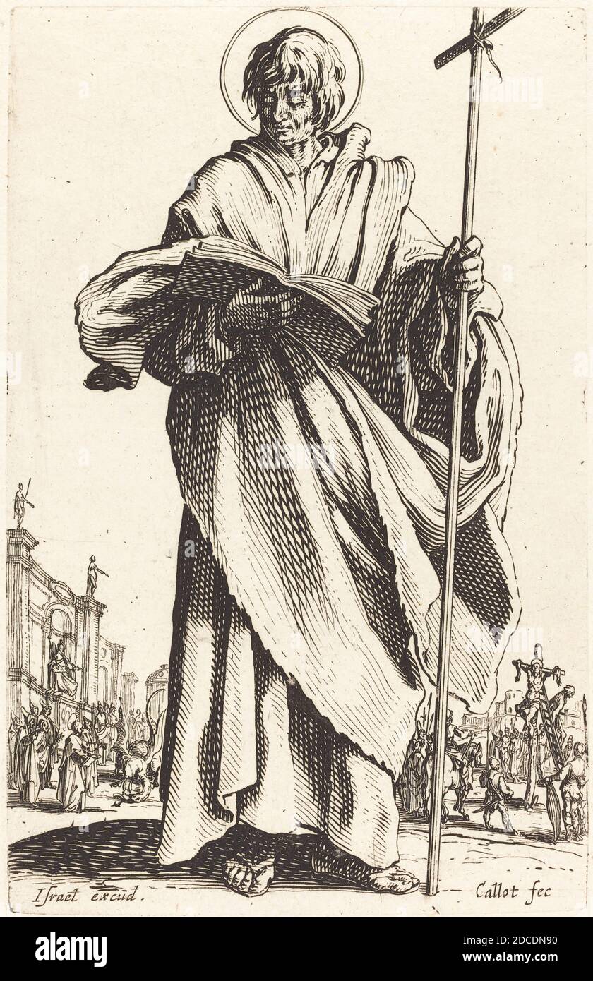 Jacques Callot, (Künstler), Französisch, 1592 - 1635, Saint Philip, die großen Apostel, (Serie), veröffentlicht 1631, Radierung Stockfoto