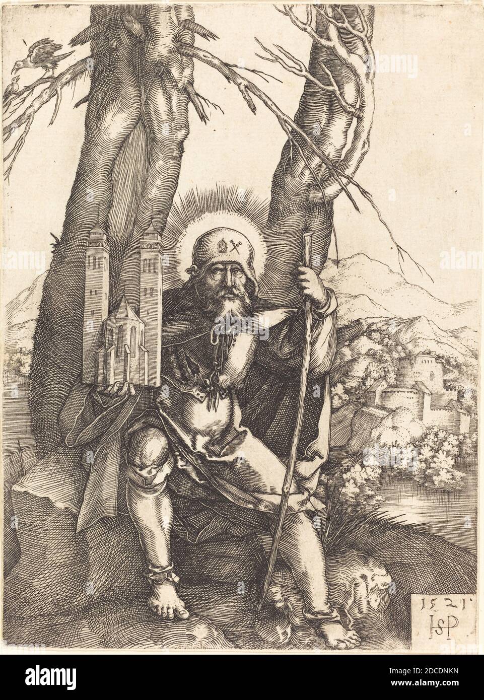 Sebald Beham, (Künstler), deutsch, 1500 - 1550, Saint Sebald, 1521, Gravur Stockfoto