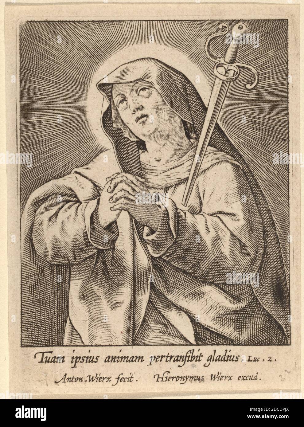 Anton Wierix II, (Künstler), Flämisch, c. 1555/1559 - 1604, Tuam ipsius anidam ..., Gravur Stockfoto