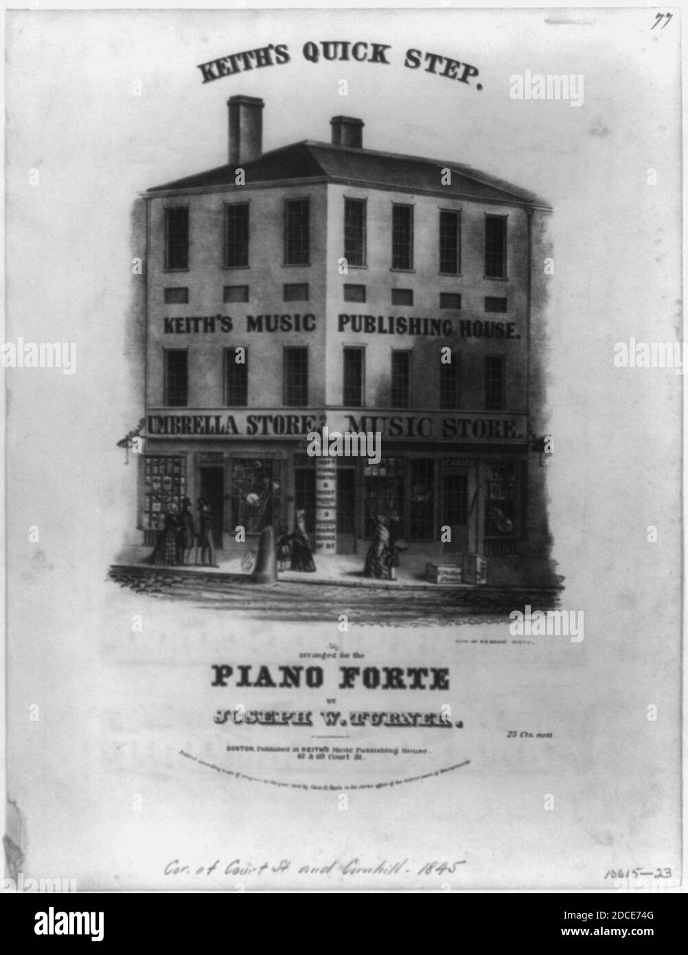 Keith's Quick Step, arrangiert für Piano Forte von Joseph W. Turner Stockfoto