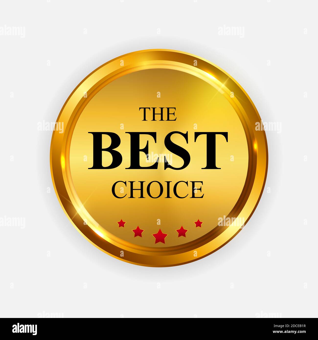 Gold Label Die Vorlage Für Die Beste Wahl. Abbildung Stockfoto