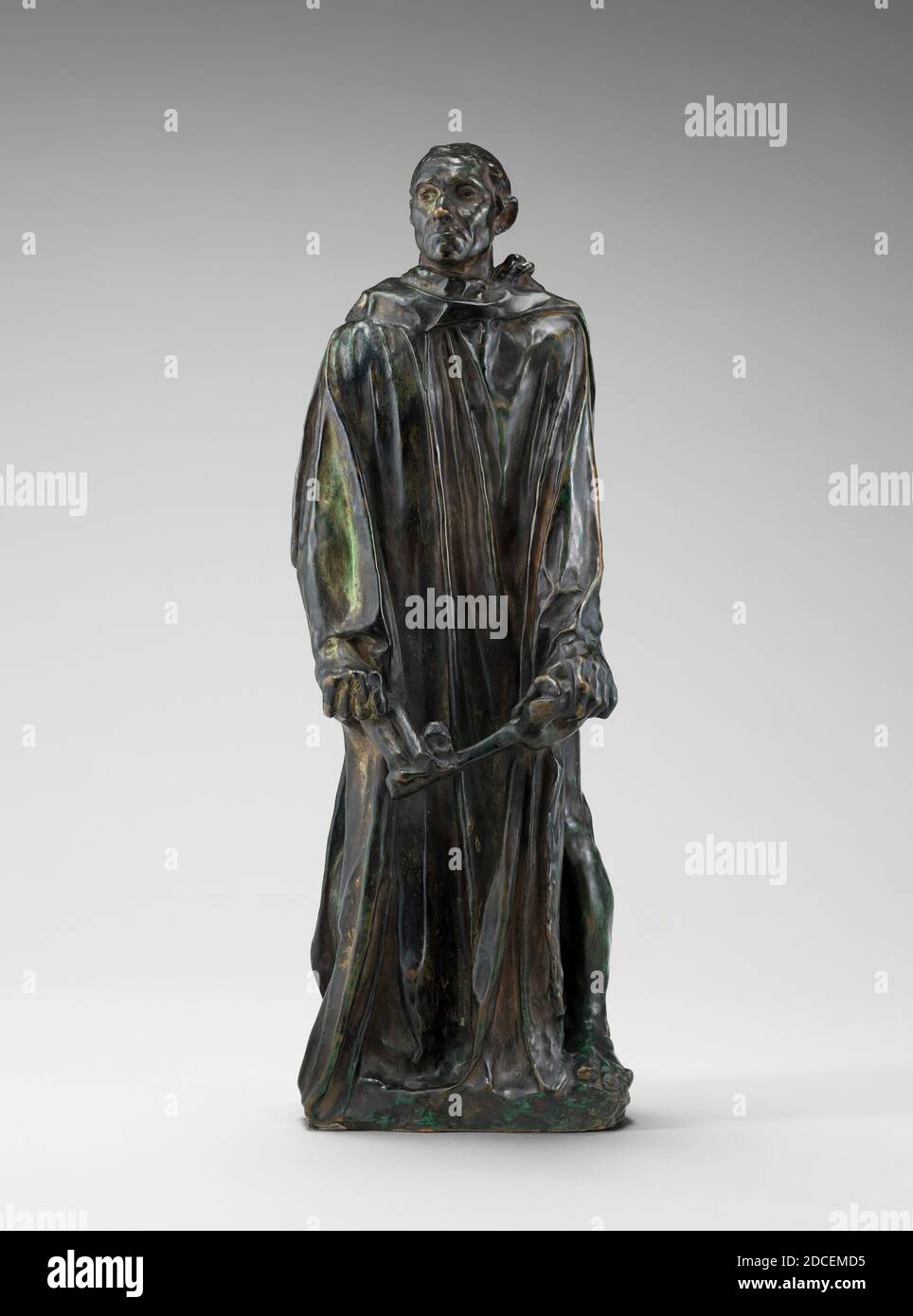 Auguste Rodin, (Bildhauer), französisch, 1840 - 1917, EIN Burgher von Calais (Jean d'Aire), Modell 1884-1889, Reduktionsguss wahrscheinlich 1895, Bronze, insgesamt: 47 x 16 x 14 cm (18 1/2 x 6 5/16 x 5 1/2 Zoll Stockfoto