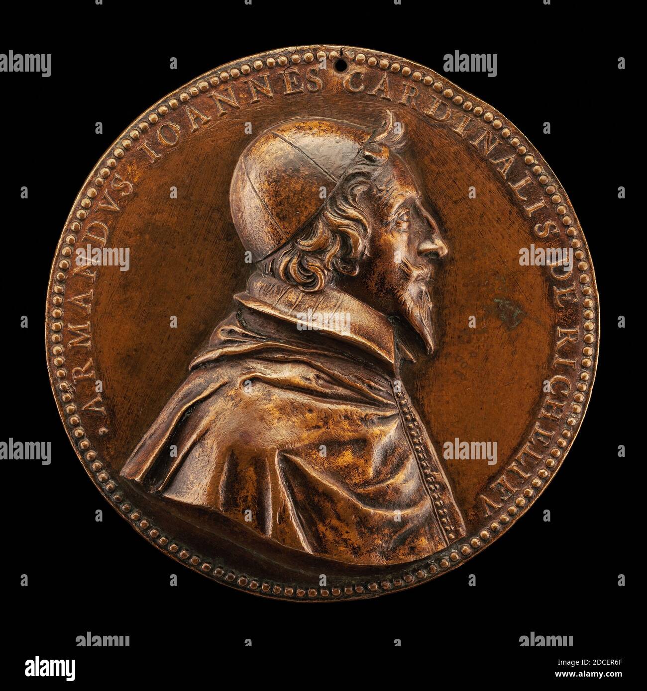 Jean Warin, (Medaillengewinner), Flämisch, 1607 - 1672, Armand-Jean du Plessis, 1585-1642, Cardinal de Richelieu 1622, 1630, Bronze, insgesamt (Durchmesser): 7.86 cm (3 1/8 Zoll), Bruttogewicht: 128.16 gr (0.283 lb.), Achse: 12:00 Stockfoto