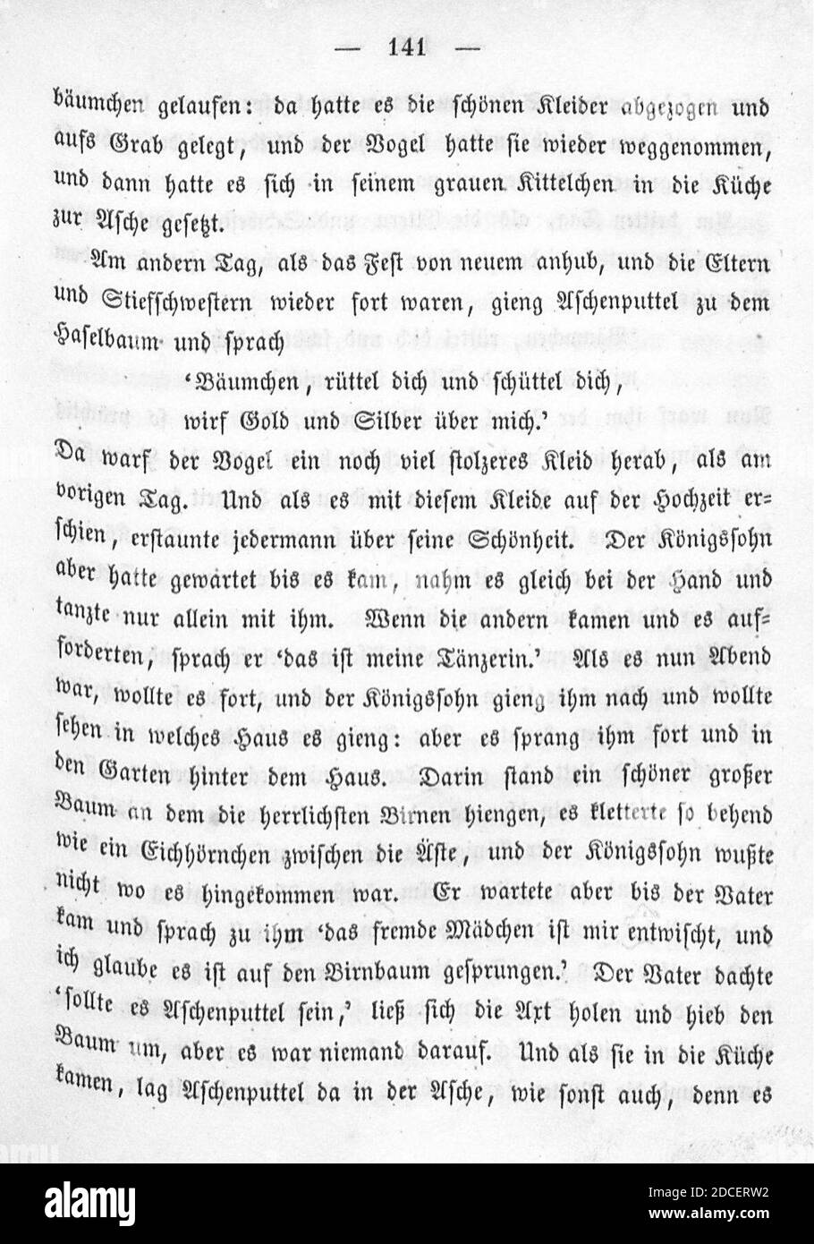 Kinder und Hausmärchen (Grimm) 1850 I 141. Stockfoto