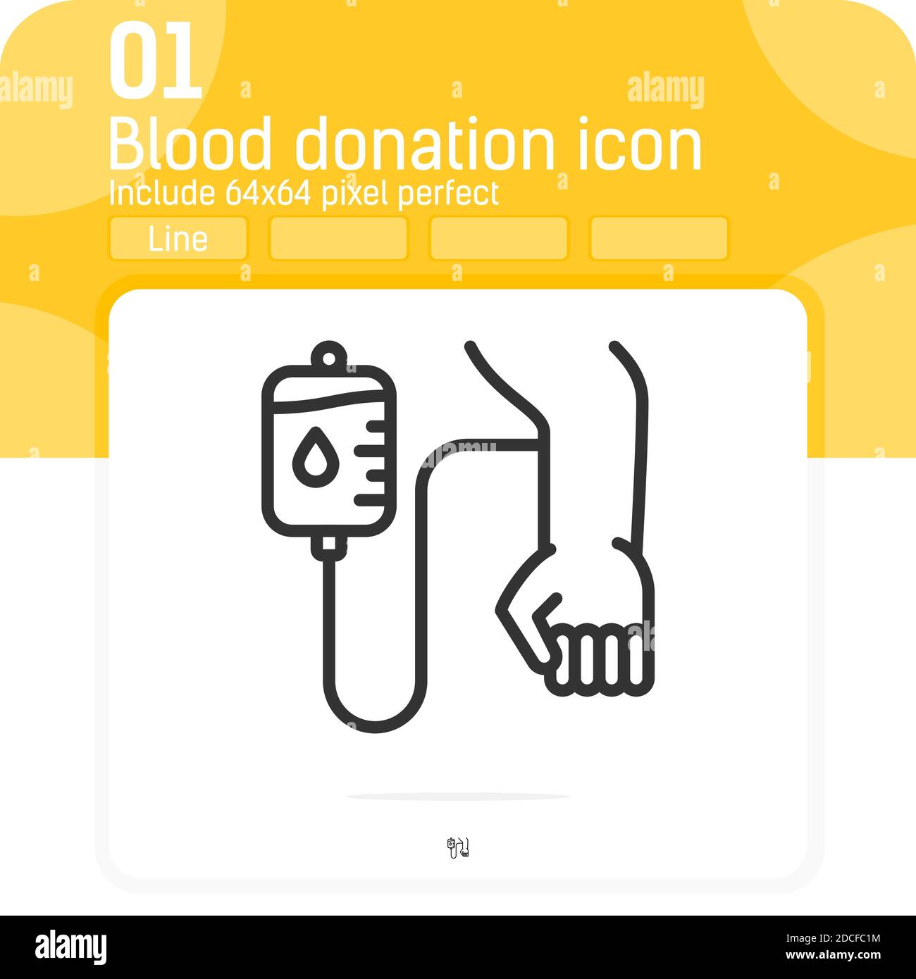 Blutspende Premium-Symbol mit Umriss-Stil isoliert auf weißem Hintergrund von Charity-Sammlung. Vektor-Illustration trendy oder Blutspende Stock Vektor