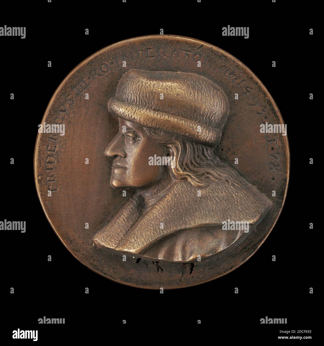 Georg Schweigger, (Künstler), deutsch, 1613 - 1690, Friedrich III., 1415-1493, König von Deutschland 1440, Kaiser des Heiligen Römischen Reiches 1452, Silber, Gesamtdurchmesser: 4.89 cm 15/16, Bruttogewicht: 61.55 g (0.136 lb. Stockfoto