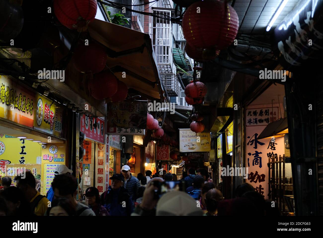 Markt bei Nacht Stockfoto