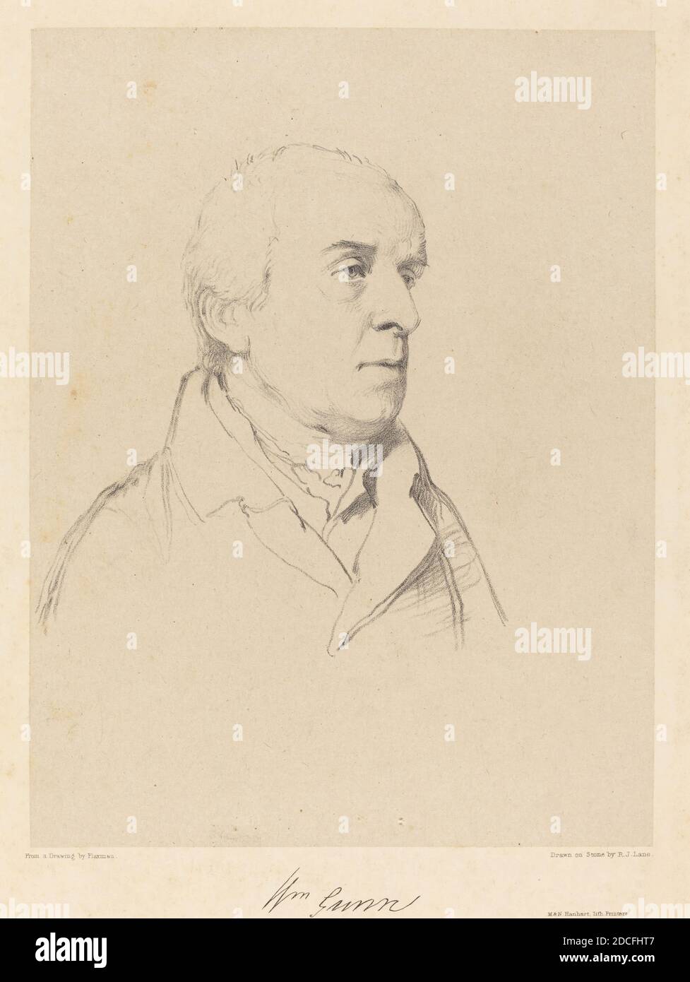 Richard James Lane, (Künstler), britisch, 1800 - 1872, John Flaxman, (Künstler nach), britisch, 1755 - 1826, William Gunn, Lithographie auf Papier colle Stockfoto