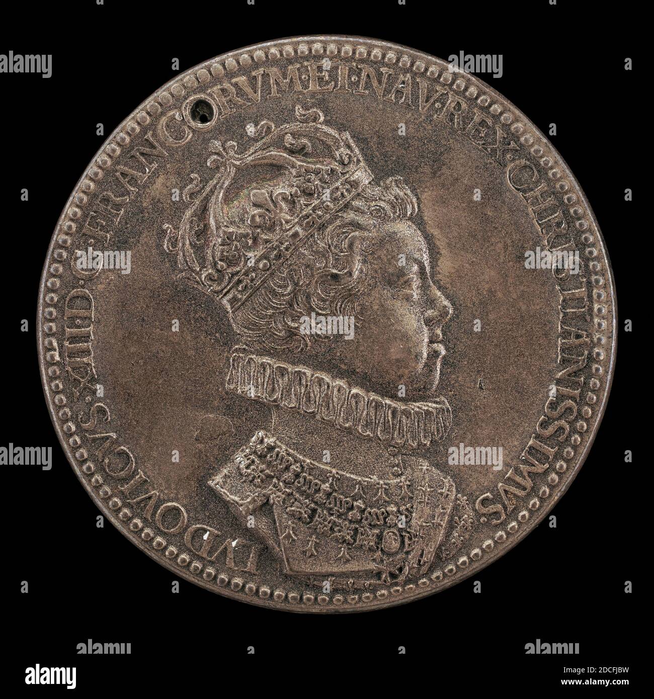 Nicolas Briot, (Medaillengewinner), Französisch, c. 1579 - 1646, Louis XIII, 1601-1643, König von Frankreich 1610, 1610, Silber/geprägt, Gesamtdurchmesser: 4.85 cm (1 15/16 Zoll), Bruttogewicht: 3.25 g (0.007 lb.), Achse: 6:00 Stockfoto