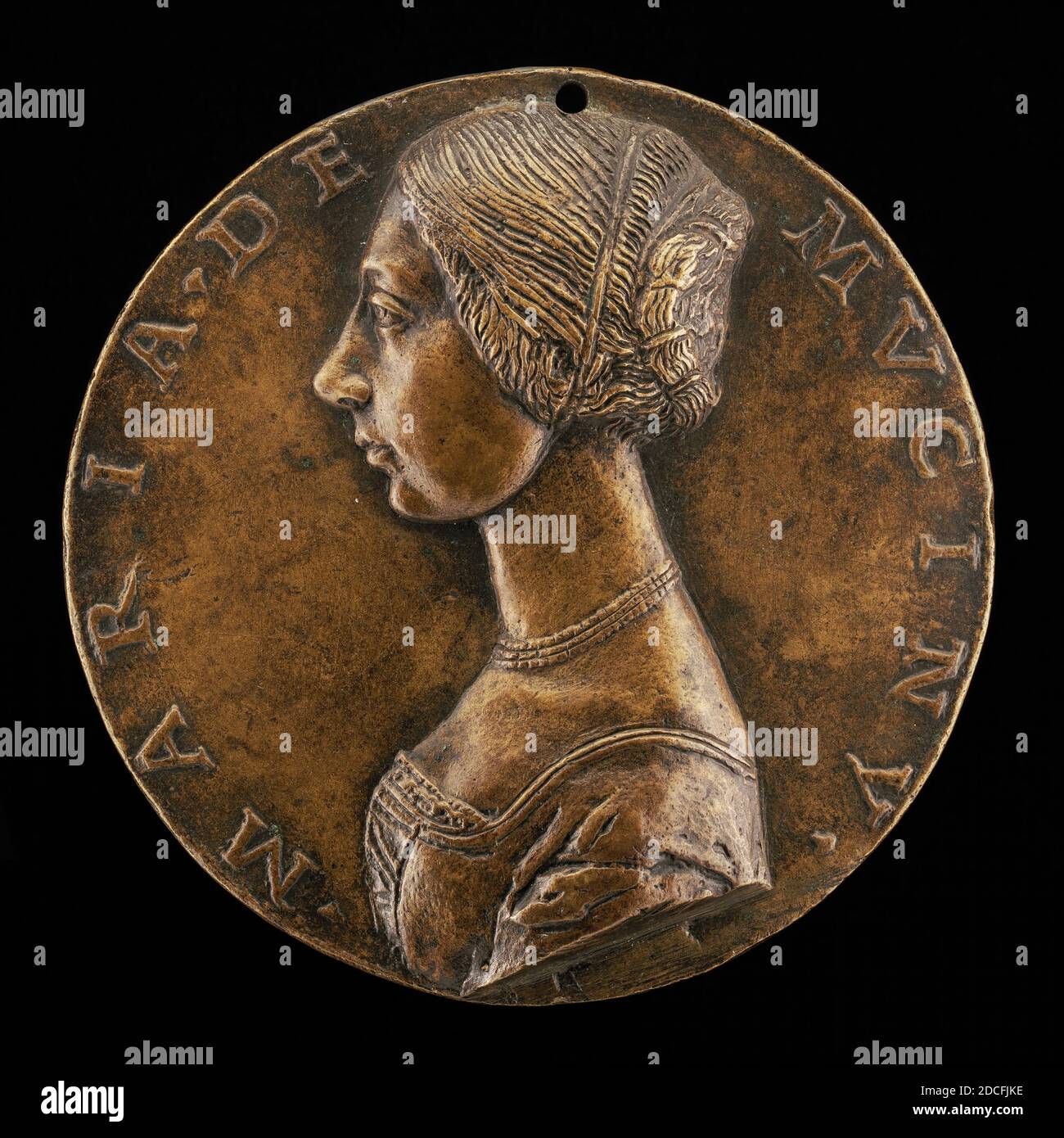 Niccolò Fiorentino, (Medaillengewinner), Florentine, 1430 - 1514, Maria de' Mucini, c. 1475, Bronze, Gesamtdurchmesser: 8.97 cm (3 9/16 Zoll), Bruttogewicht: 213.98 g (0.472 lb.), Achse: 2:00 Stockfoto