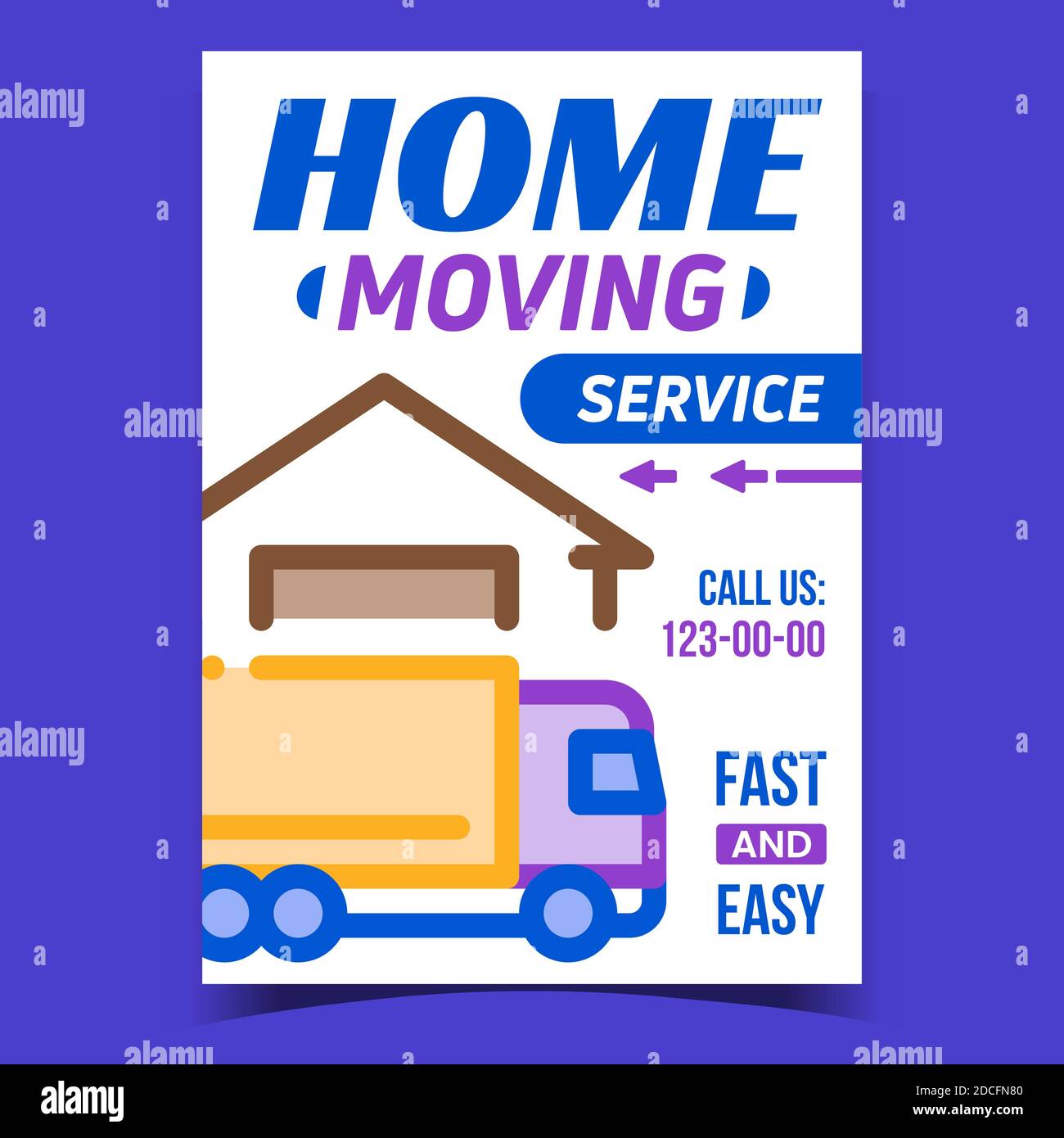 Home Umzug Service Creative Promo Banner Vektor Stock Vektor
