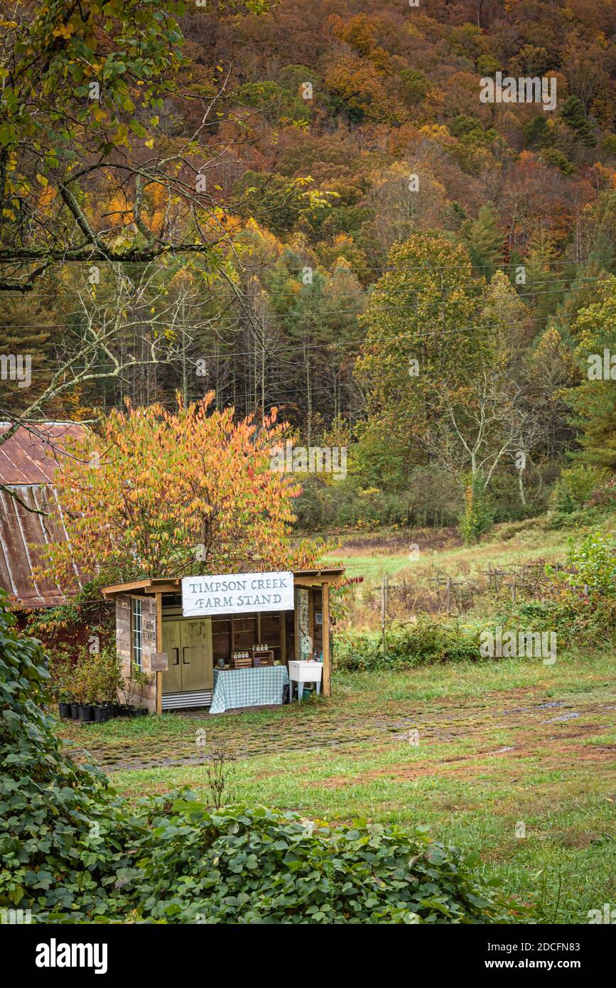 Timpson Creek Farm Stand entlang US Highway 76 in Clayton, Georgia. (USA) Stockfoto