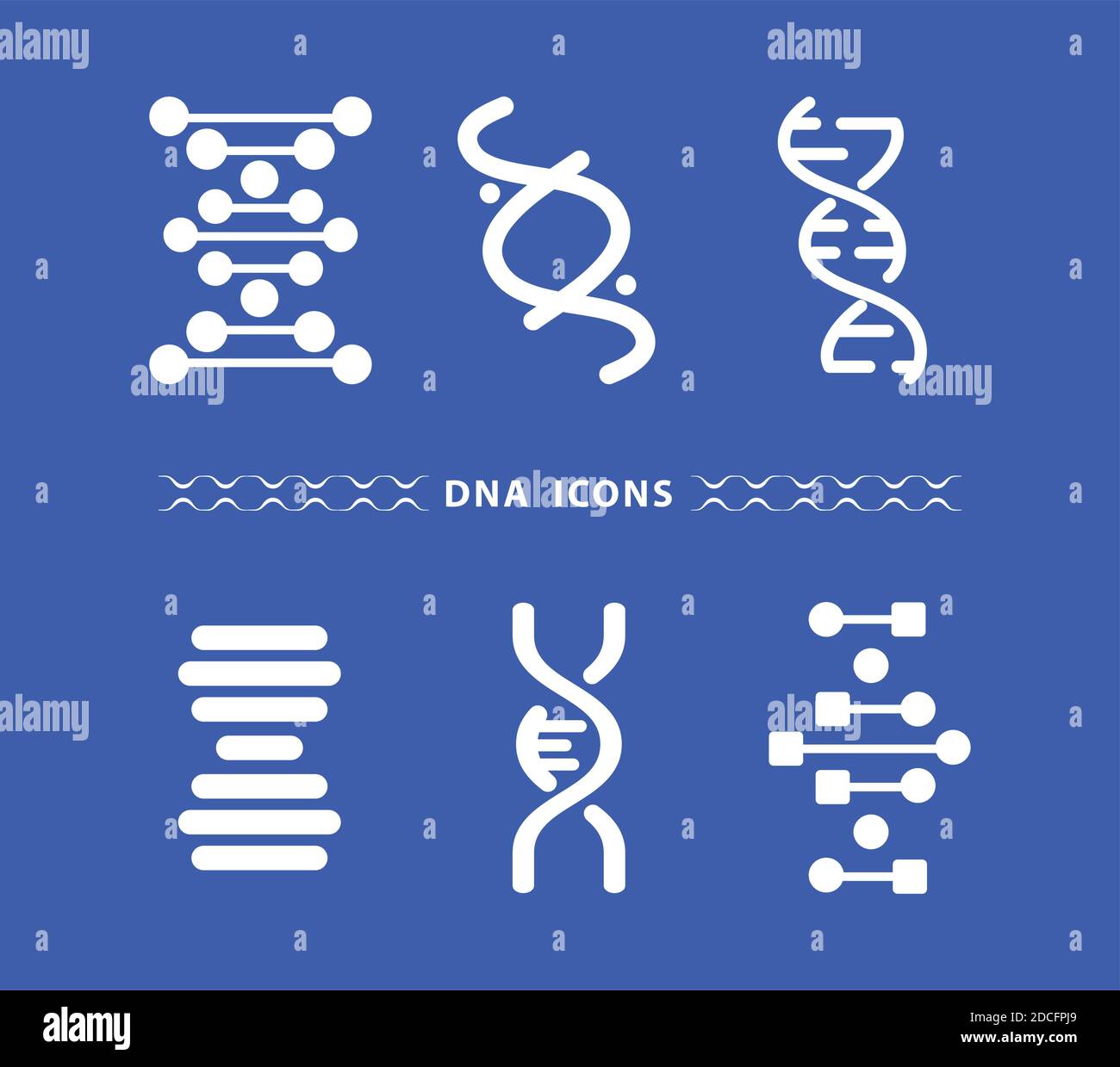 Sechs dna-Moleküle Strukturen setzen Symbole in blauen Hintergrund Vektor Illustrationsdesign Stock Vektor Sechs dna-Moleküle Strukturen setzen Symbole in blauen Hintergrund Vektor Illustrationsdesign Stock Vektor