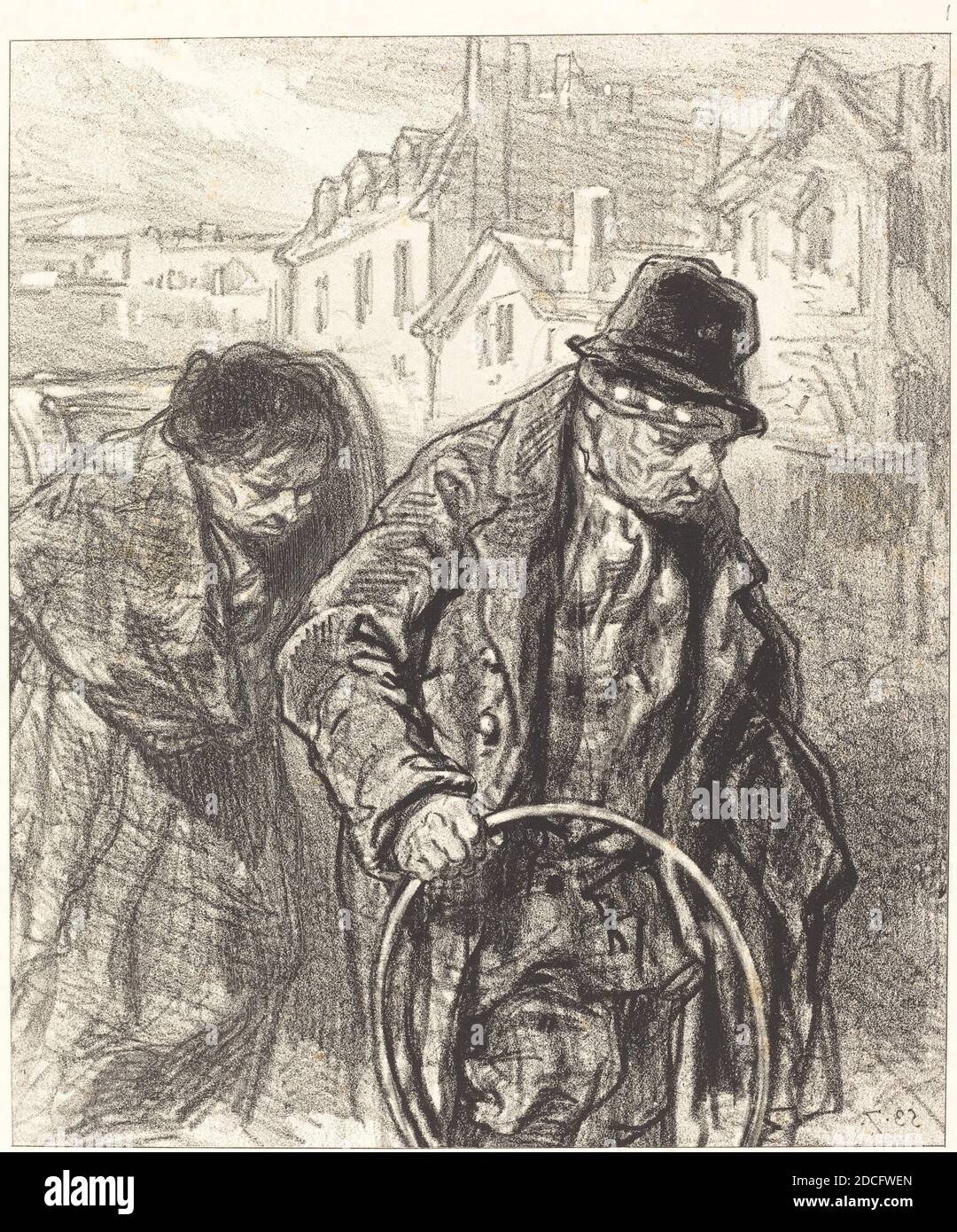 Paul Gavarni, (Künstler), französisch, 1804 - 1866, 'CE qui se fait dans les meilleures societes', Lithographie Stockfoto