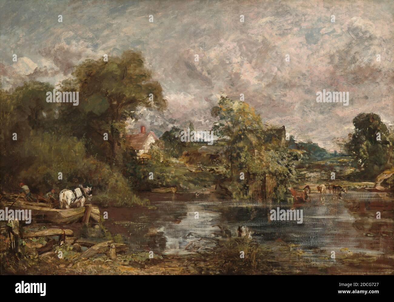 John Constable, (Künstler), Brite, 1776 - 1837, The White Horse, 1818-1819, Öl auf Leinwand, insgesamt: 127 x 183 cm (50 x 72 1/16 Zoll), gerahmt: 164.5 x 219.7 x 17.2 cm (64 3/4 x 86 1/2 x 6 3/4 Zoll Stockfoto