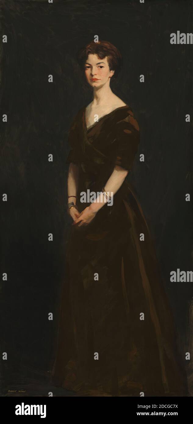 Robert Henri, (Maler), Amerikaner, 1865 - 1929, Edith Reynolds, 1908, Öl auf Leinwand, insgesamt: 196 x 96.3 cm (77 3/16 x 37 15/16 Zoll Stockfoto