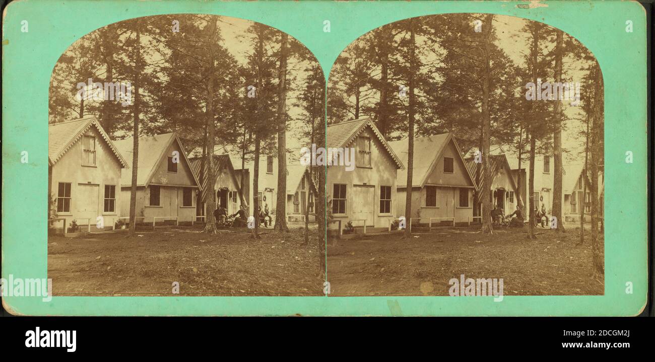 Teil der Broadhead Avenue., Copeland, O. H. (Oliver H.) (1836-1876), Camptreffen, New Hampshire, Epping (N.H Stockfoto