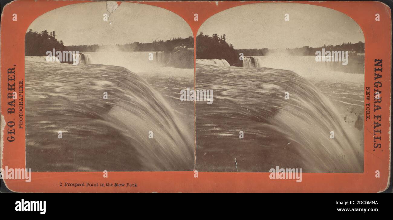 Prospect Point im New Park., Barker, George (1844-1894), New York (Bundesstaat), Niagara Falls (N.Y. und Ont.), Ontario Stockfoto