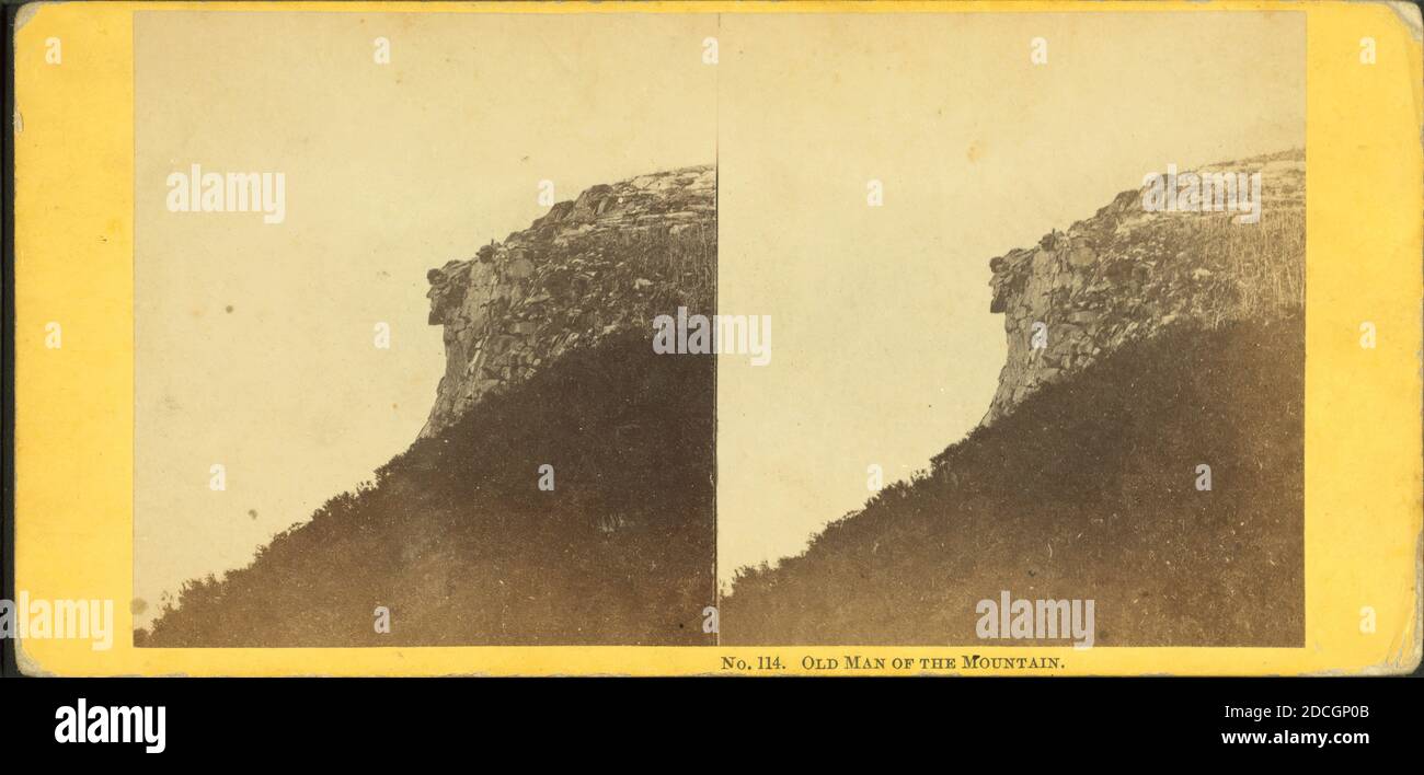 Old man of the Mountain, Franconia Notch, N.H., Soule, John P. (1827-1904), New Hampshire, White Mountains (N.H. und ich Stockfoto