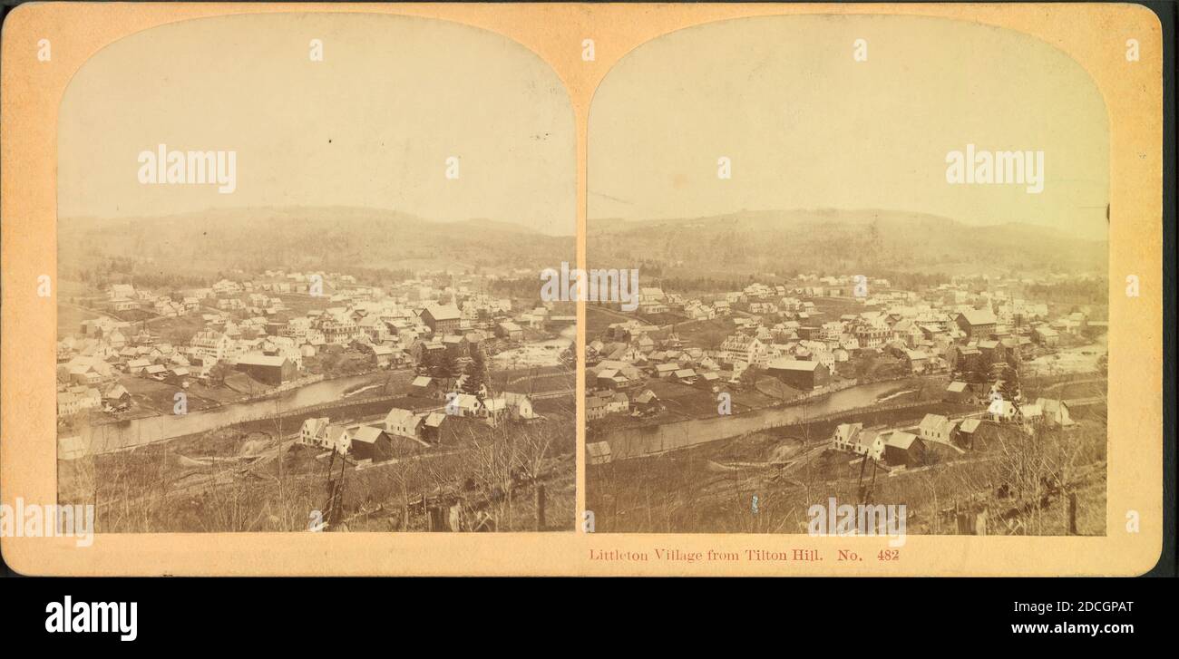 Littleton Village, von Tilton Hills., G. H. Aldrich & Co., Villages, New Hampshire, Littleton (N.H. Stockfoto