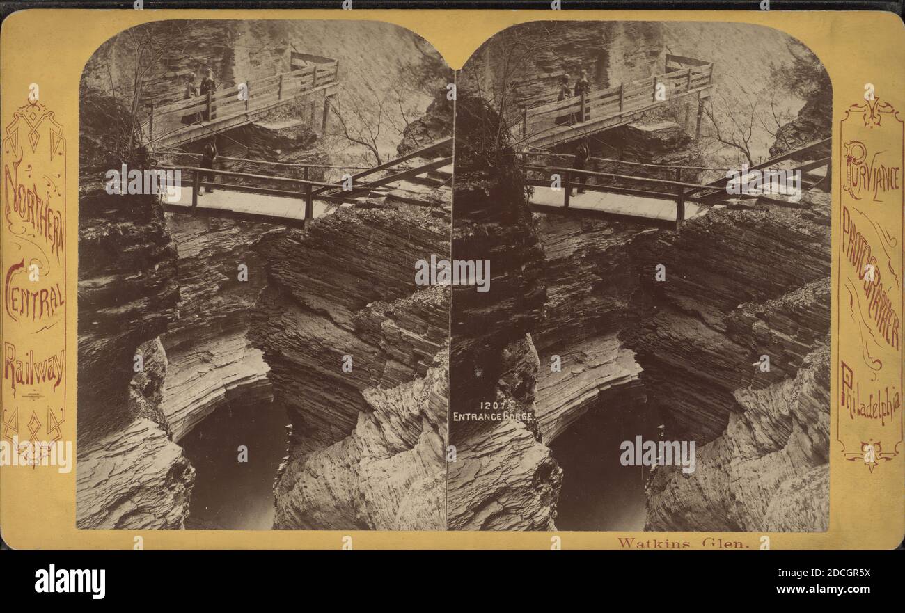 Entrane Gorge., Purviance, W. T. (William T.), New York (Staat), Watkins, Glen, Watkins Glen (N.Y Stockfoto