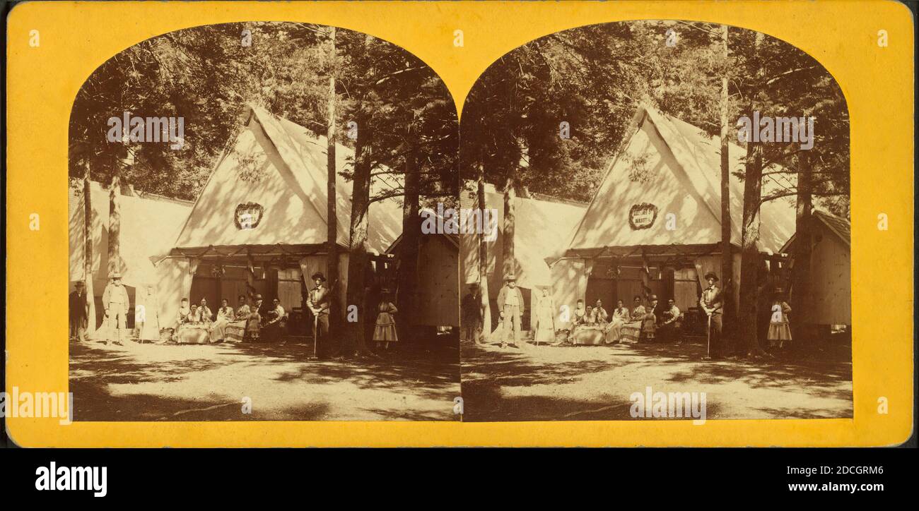 Nashua Tent., Copeland, O. H. (Oliver H.) (1836-1876), Camptreffen, New Hampshire, Epping (N.H Stockfoto