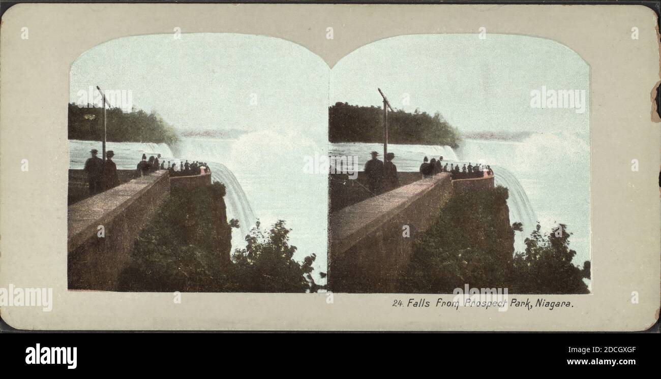 Wasserfälle vom Prospect Park, Niagara., New York (Bundesstaat), Niagara Falls (N.Y. und ONT Stockfoto