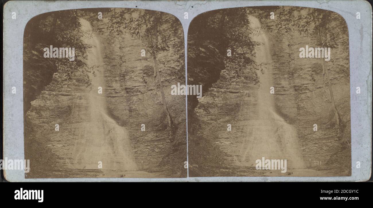 Upper Fall bei Lick Brook., New York (Bundesstaat), Ithaca (N.Y Stockfoto