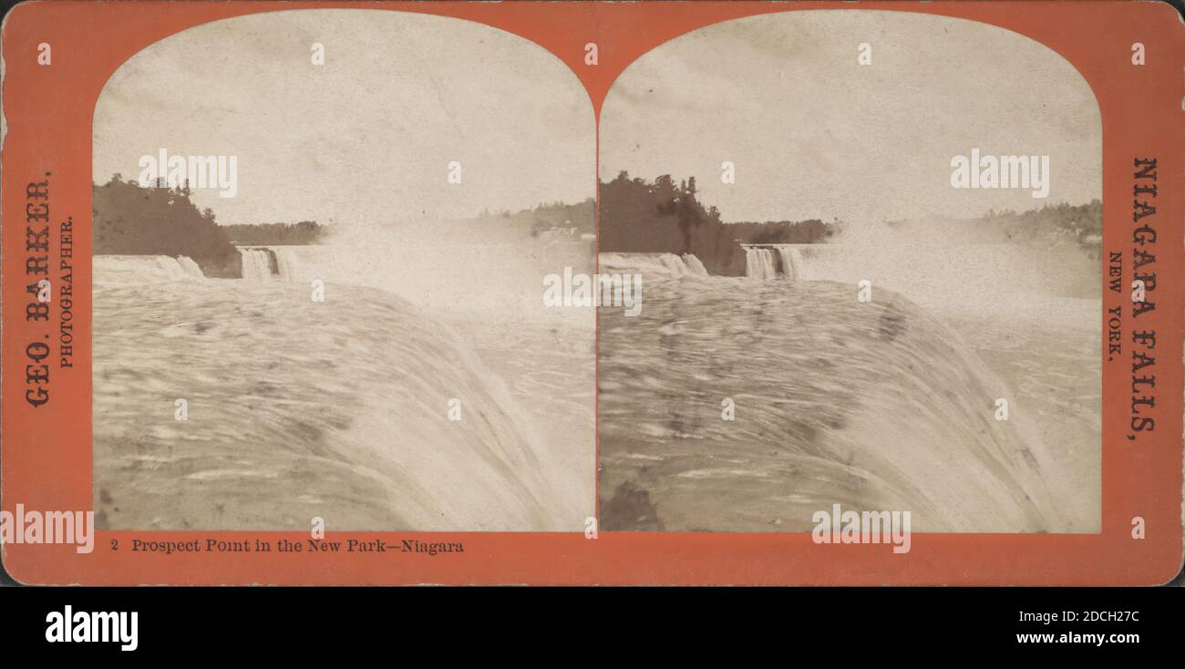Prospect Point im New Park, Niagara., Barker, George (1844-1894), New York (Bundesstaat), Niagara Falls (N.Y. und Ont.), Ontario Stockfoto