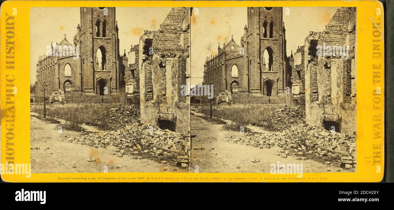 Ruinen der katholischen Kathedrale, Charleston, S. C. Vorderansicht., E. & H.T. Anthony (firm), Brady, Mathew B. (1823 (ca.)-1896), 1861, USA Stockfoto