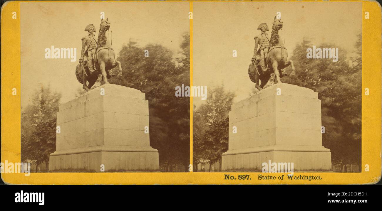 Statue von Washington., Mills, Clark (1810-1883), Kilburn Brothers, Washington, George, 1732-1799, 1860, Washington (D.C Stockfoto