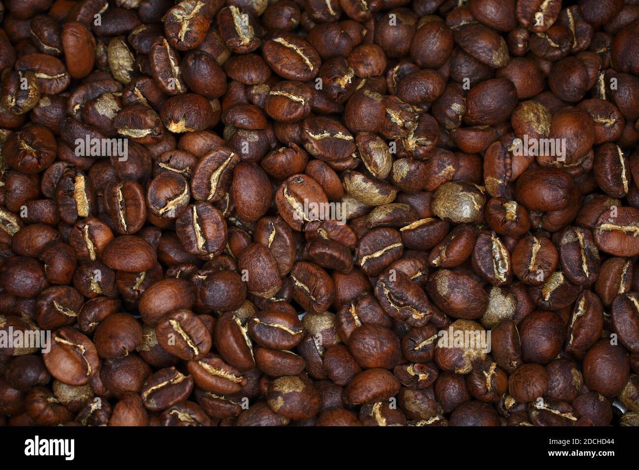 die Hand-Filterkaffee durch Papierfilter Stockfoto