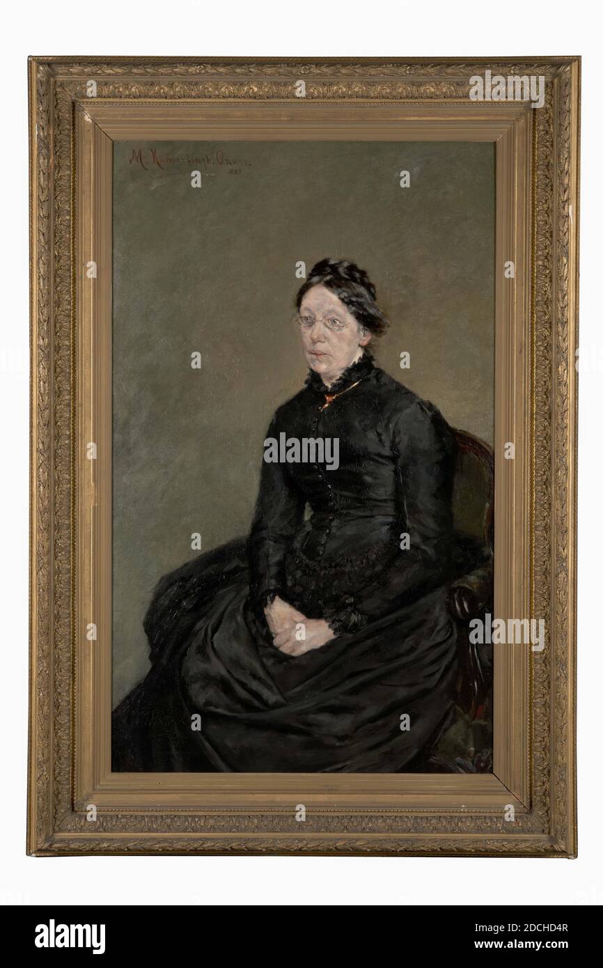 Gemälde, Menso Kamerlingh Onnes, 1887, Signatur vorne, oben links: M. Kamerlingh Onnes 1887, Leinwand, Ölfarbe, bemalt, Träger: 158.5 × 99 × 2,5cm (1585 × 990 × 25mm), mit Rahmen: 198 × 134 × 11cm (1980 × 1340 × 110mm), Frauenportrait, 1946, 1946 Stockfoto
