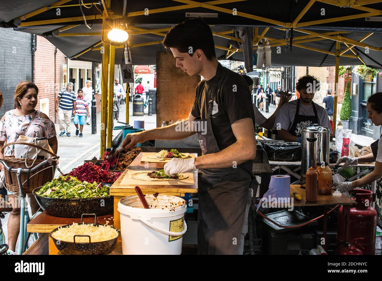 Großbritannien / England /London / Street Food Veganer Markt in Soho London . Stockfoto