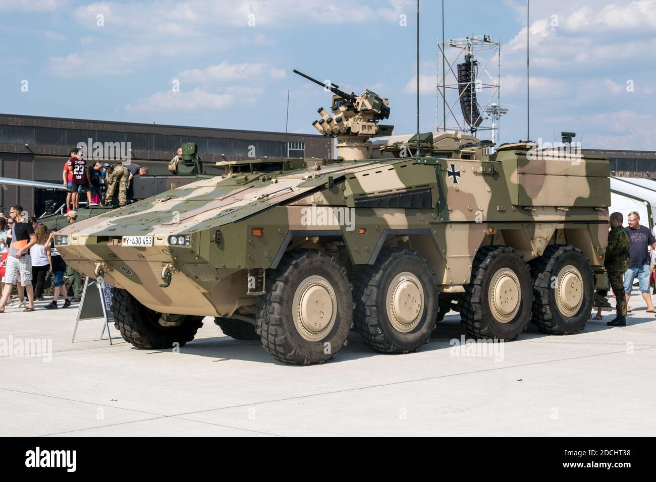 GTK Boxer gepanzertes Kampffahrzeug der Bundeswehr beim Tag der Bundeswehr. Deutschland - 9. Juni 2018 Stockfoto