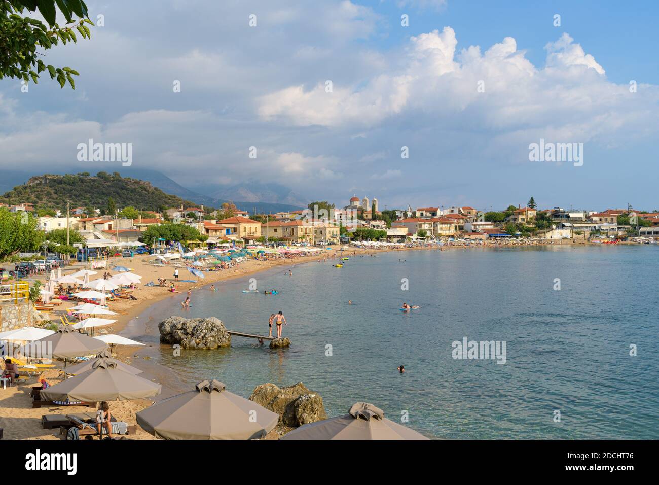 Stoupa Strand in Mani, Peloponnes Stockfoto
