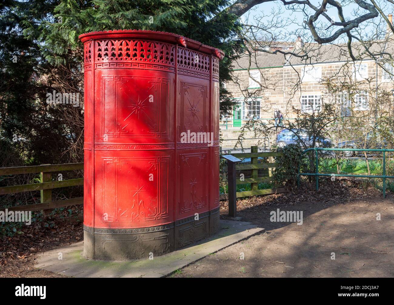 Erhaltenes viktorianisches Urinal in Great Ayton, North Yorkshire Stockfoto