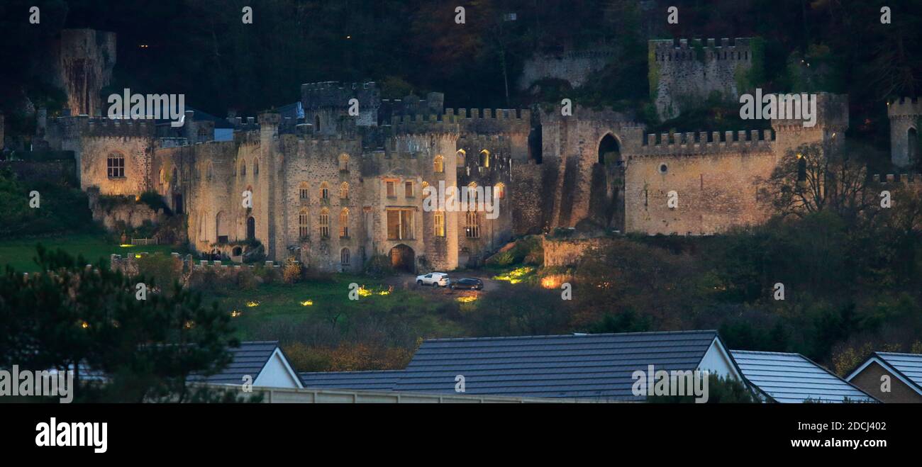 Gwrych Castle Einrichtung Zyklon für ich bin ein Promi-Prozess Kredit Ian Fairbrother/Alamy Stock Fotos Stockfoto