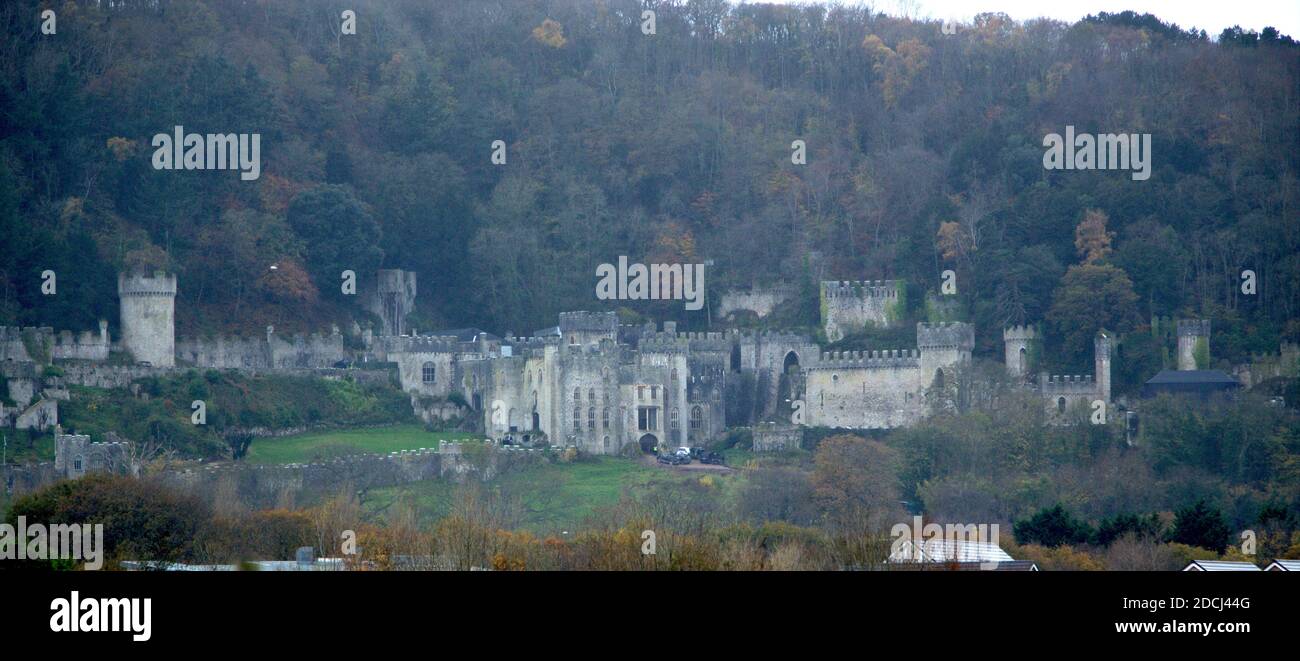 Gwrych Castle Einrichtung Zyklon für ich bin ein Promi-Prozess Kredit Ian Fairbrother/Alamy Stock Fotos Stockfoto