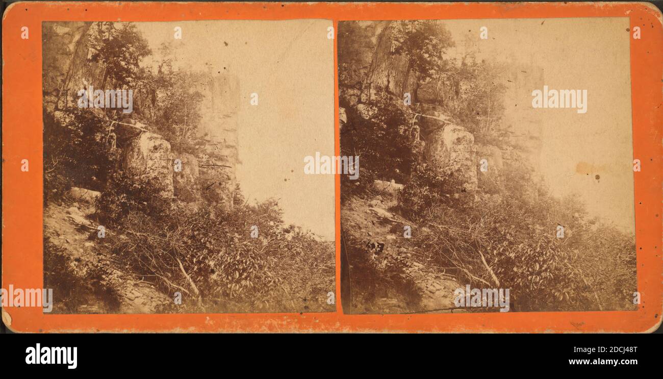 Roper's Rock, wo Truppen die Klippen bestiegen., Standbild, Stereographen, 1865 - 1909, Linn, J. B. Stockfoto