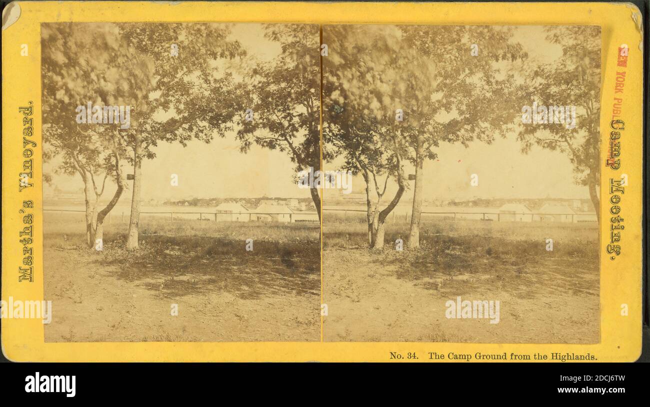 Der Lagerplatz aus den Highlands., Standbild, Stereographen, 1850 - 1930 Stockfoto