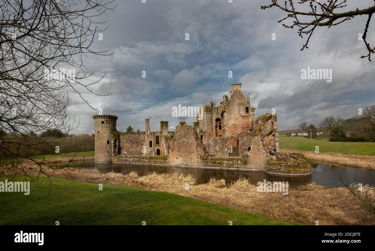 Caerlaverock Castle, in der Nähe von Dumfries im Südwesten Schottlands Stockfoto